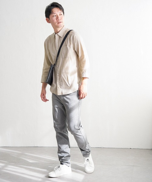 ikka（イッカ） シャツ 「雑誌MonoMax5月号掲載」7分袖フレンチリネン