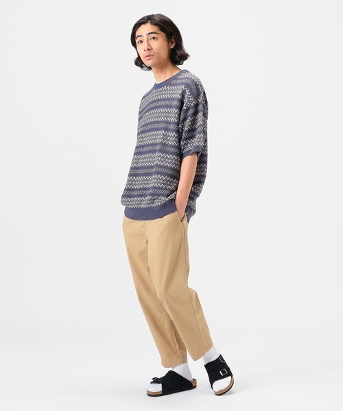 BEAMS購入♢8分丈パンツ B：MING by BEAMS パンツ ベーシック テーパード チノ 8分丈