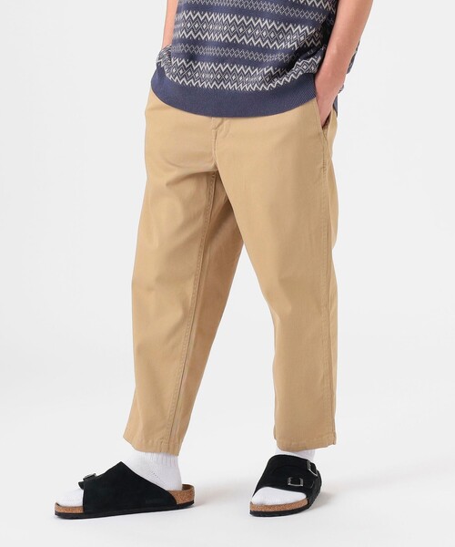 BEAMS+ ベージュ チノパン M B：MING by BEAMS パンツ ベーシック テーパード チノ 8分丈