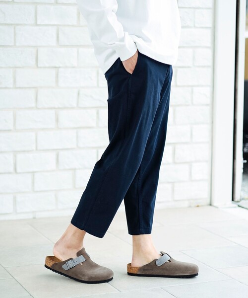 B：MING by BEAMS パンツ ベーシック テーパード チノ 8分丈