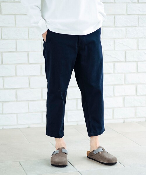 BEAMS購入♢8分丈パンツ B：MING by BEAMS パンツ ベーシック テーパード チノ 8分丈