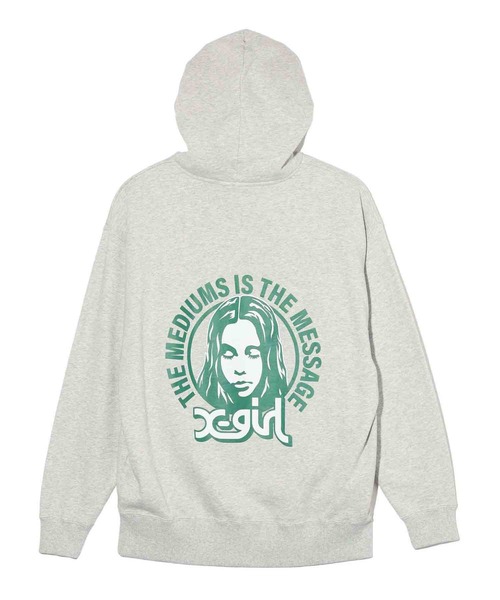 「X-girl」 プルオーバーパーカー L アッシュグレー レディース X-girl 「X-girl」 プルオーバーパーカー X-LARGE アッシュ