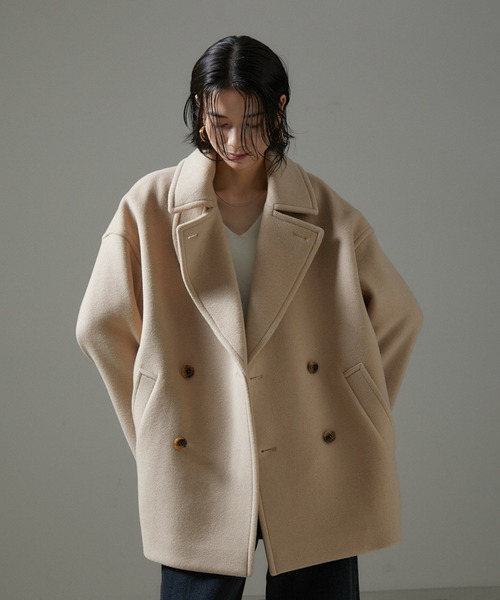 SALON adam et rope'（サロン アダム エ ロペ） ピーコート M ベージュ