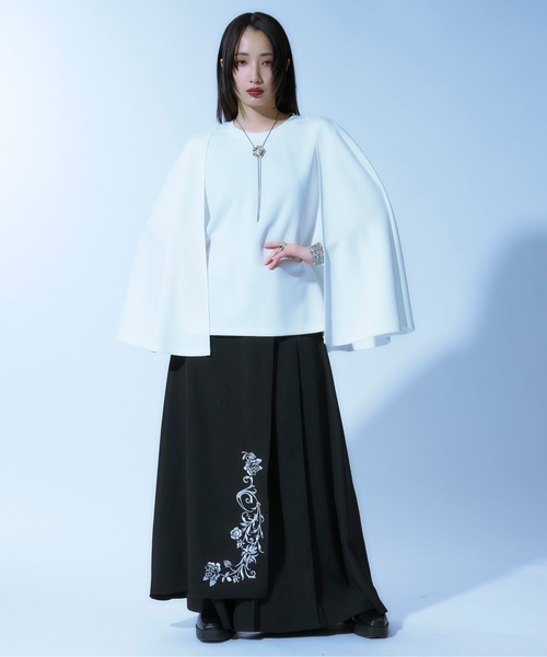 Ellno Loset tシャツ ケープスリーブポンチプルオーバー メンズ