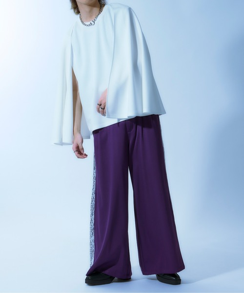 tシャツ ケープスリーブTシャツ レディース Ellno Loset tシャツ ケープスリーブポンチプルオーバー メンズ