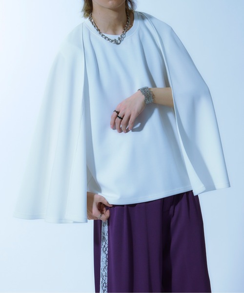 tシャツ ケープポンチプルオーバー レディース Ellno Loset tシャツ ケープスリーブポンチプルオーバー メンズ