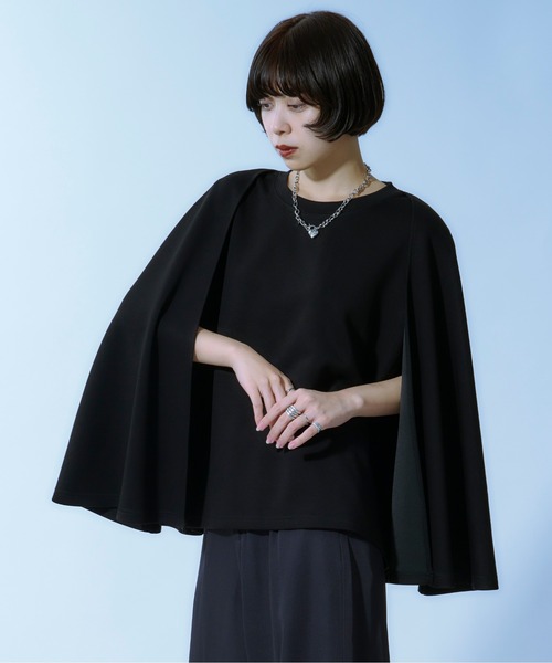 tシャツ ケープスリーブTシャツ レディース Ellno Loset tシャツ ケープスリーブポンチプルオーバー メンズ