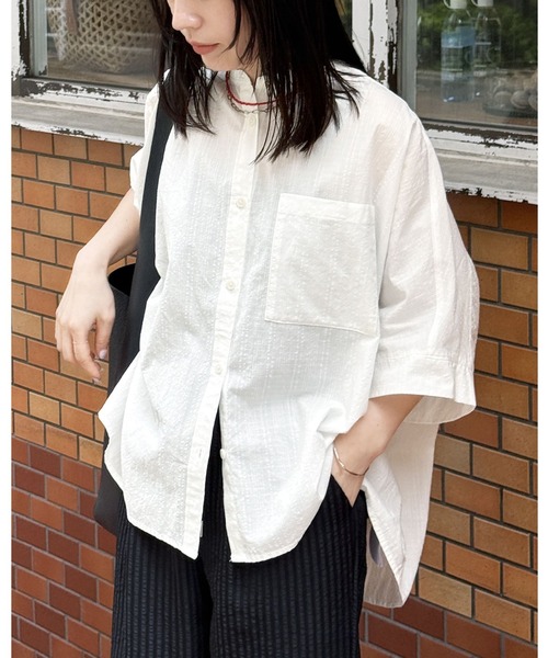 reca（レカ） ブラウス シャツ 「ZOZOTOWN限定」バンドカラードルマン