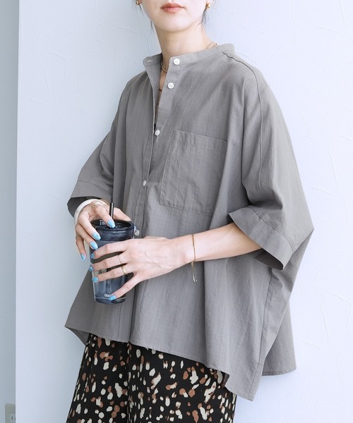 reca（レカ） ブラウス シャツ 「ZOZOTOWN限定」バンドカラードルマン