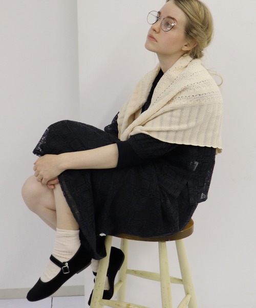 「haupia」 ストール FREE ブラック レディース_画像3