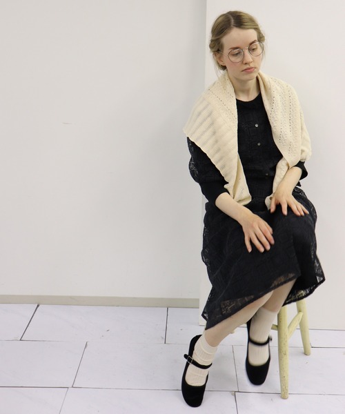 「haupia」 ストール FREE ブラック レディース_画像4