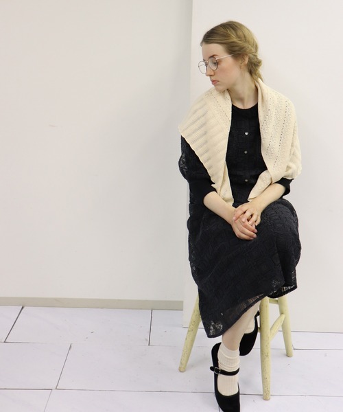 「haupia」 ストール FREE ブラック レディース_画像5