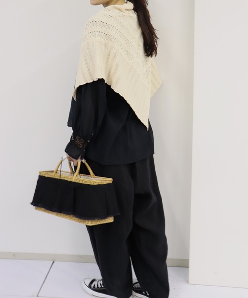 「haupia」 ストール FREE ブラック レディース_画像7