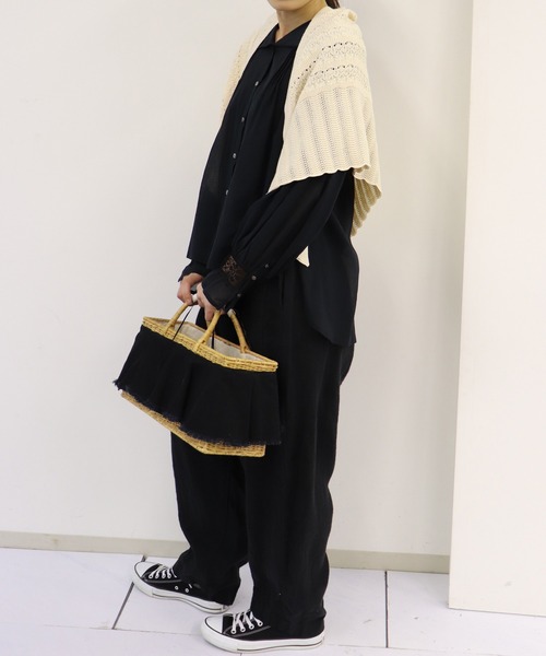 「haupia」 ストール FREE ブラック レディース_画像8