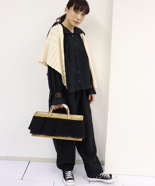 「haupia」 ストール FREE ブラック レディース_画像9