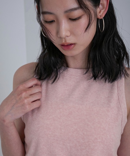 feepur タンクトップ ノースリーブ パイルアメスリタンクトップ