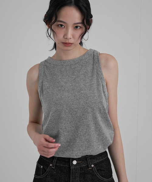feepur タンクトップ ノースリーブ パイルアメスリタンクトップ