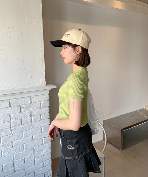 MORNING GLORYhommegirls クロップドポロシャツ クロップドポロシャツ - クリーム／ブラック - レディース | H&M JP