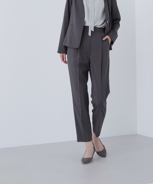 NATURAL BEAUTY BASIC パンツスーツ S グレー NATURAL BEAUTY BASIC スラックス パンツ サマードライタッチ