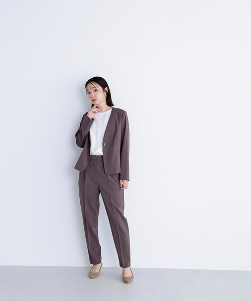NATURAL BEAUTY BASIC パンツスーツ S グレー 楽天市場】ドビーツイル SETUP テーパードパンツ NATURAL BEAUTY