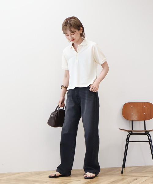 ポロシャツ ポロ リサイクルカノコ ロゴ ポロシャツ レディース MARK&LONA - 【2025AW】【レディース】 PDPL / ストレッチカノコ