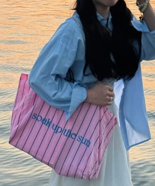 トートバッグ STRIPE COTTON BIG TOTE レディース : ZOZOTOWN Yahoo!店