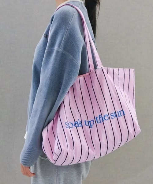 トートバッグ STRIPE COTTON BIG TOTE レディース : ZOZOTOWN Yahoo!店
