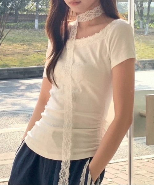 ルルレモン　サイドギャザーTシャツ　ピンク　サイズ8 ルルレモン lululemon サイドギャザーTシャツ ピンク M〜L