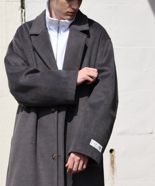 「SUPERTHANKS」 チェスターコート M ブラック メンズ_画像2