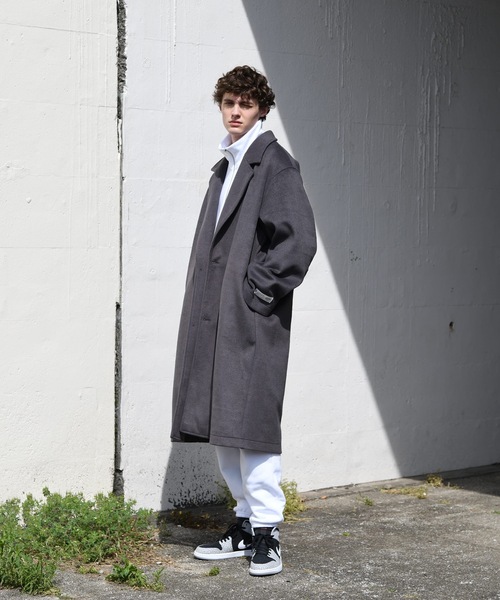 「SUPERTHANKS」 チェスターコート M ブラック メンズ_画像4