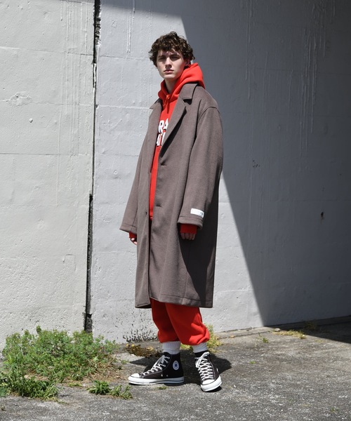 「SUPERTHANKS」 チェスターコート M ブラック メンズ_画像9