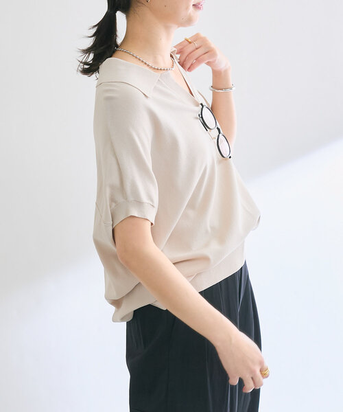 ニット セーター 「接触冷感 /UVカット」クールタッチスキッパーニット レディース セール】【接触冷感 /UVカット】クールタッチスキッパーニット