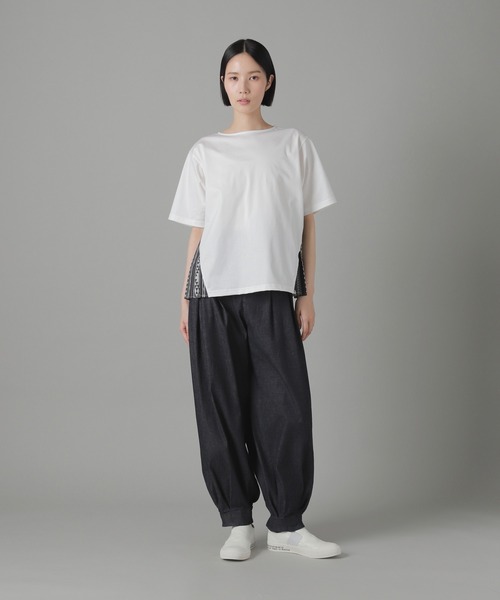 tシャツ エスニックプリントドッキング / Tシャツ レディース