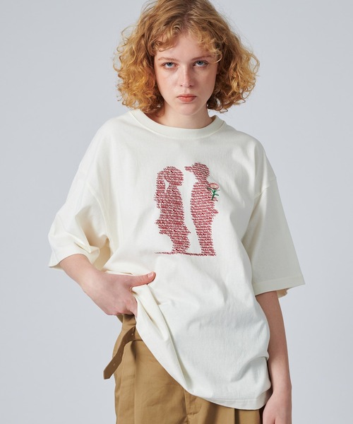 「ONCILY」 半袖Tシャツ MEDIUM ブルー メンズ