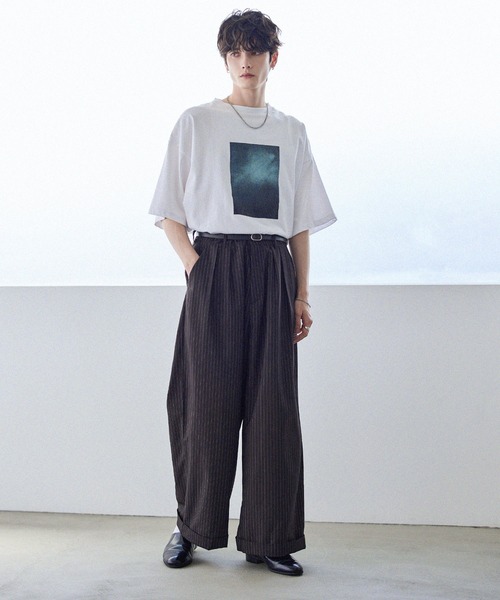 ASTRONOMY tシャツ ビンテージ加工グラフィックTシャツ グラデーション