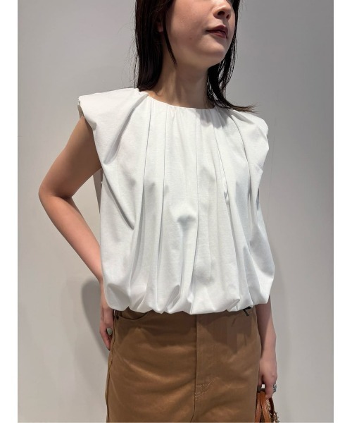 COLUMN tシャツ / スリーブレスドレープカットソー レディース  