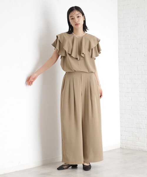 THE SHOP TK ブラウス シャツ フリルデザインブラウス「接触冷感