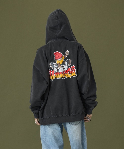 d.i.a.パーカー XLARGE パーカー PIGMENTDYE INDY GRAB ZIP HOODED SWEAT SHIRT
