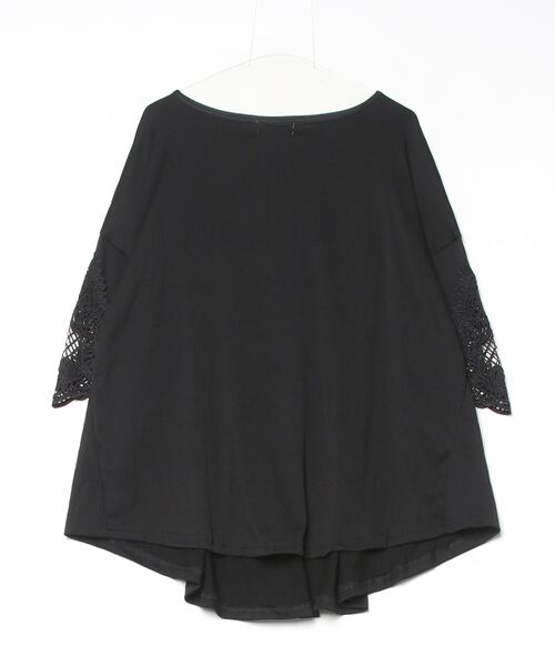 Sally Lunn tシャツ 七分袖レースチュニック レディース