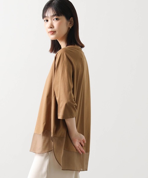 tシャツ 裾シアーラウンド７分袖カットソー レディース | Gready Brilliant | 17