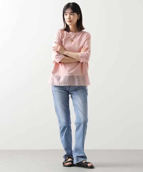 tシャツ 裾シアーラウンド７分袖カットソー レディース | Gready Brilliant | 20