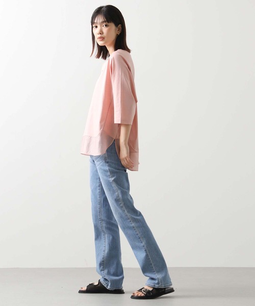 tシャツ 裾シアーラウンド７分袖カットソー レディース | Gready Brilliant | 21