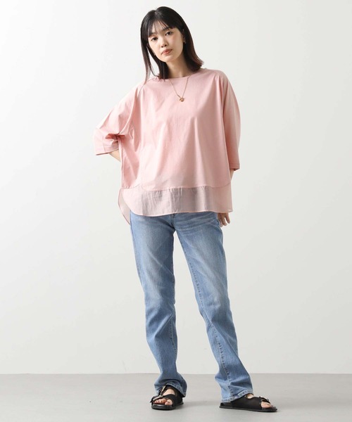 tシャツ 裾シアーラウンド７分袖カットソー レディース | Gready Brilliant | 23