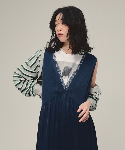 カーディガン 「eL」Border Bolero Cardigan/581140 レディース | ブランド登録なし | 01
