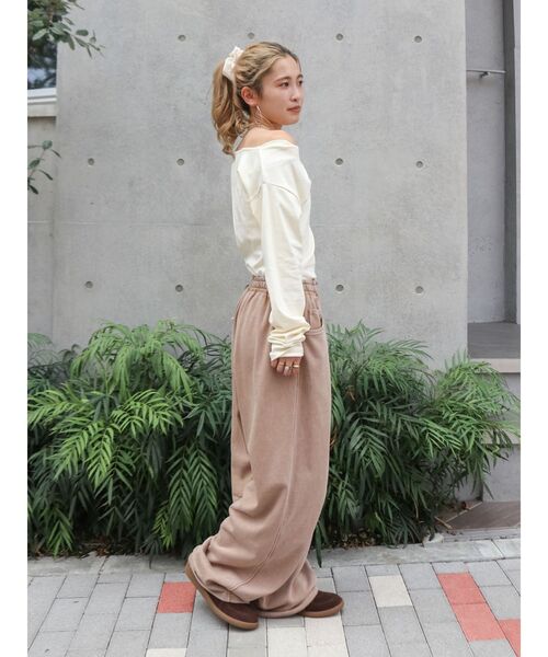 アングリッド オフショルロングスリーブTee アングリッド Ungrid オフショルデザインロングスリーブTee