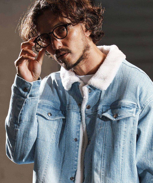 wjk reluxe デニムジャケット gジャン mj10962-used like boa denim