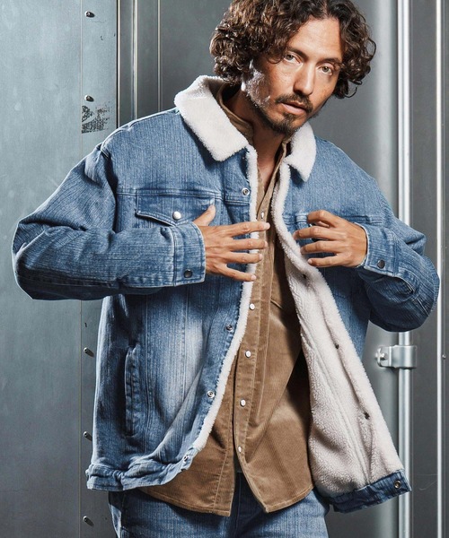 wjk reluxe デニムジャケット gジャン mj10962-used like boa denim