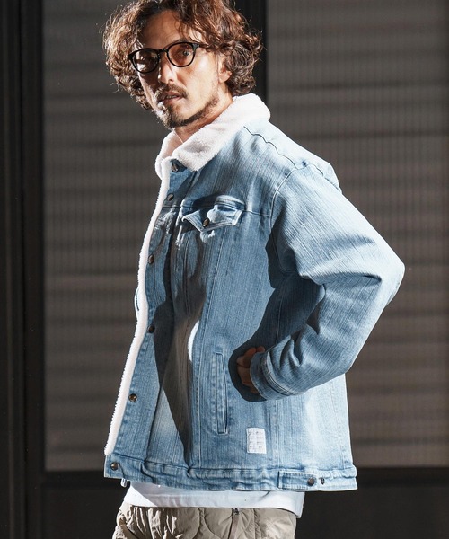 wjk reluxe デニムジャケット gジャン mj10962-used like boa denim