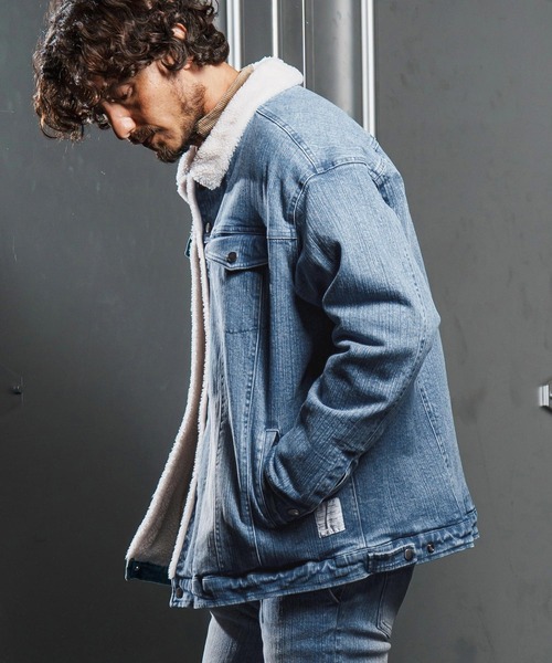   クラッシックボアデニムジャケット wjk reluxe デニムジャケット gジャン mj10962-used like boa denim