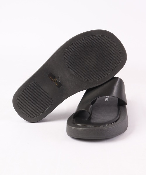 「LibertyDoll」 フラットサンダル M ブラック レディース_画像4